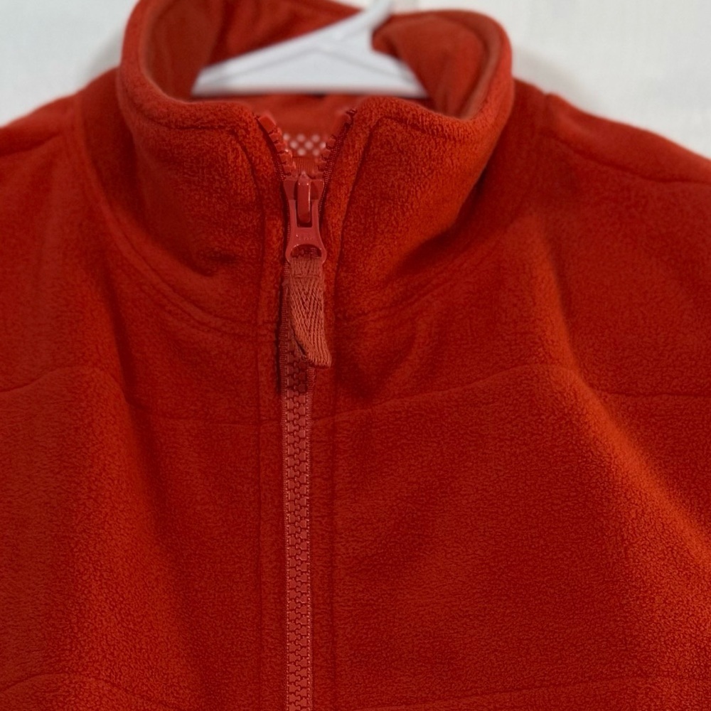 Women’s Lands' End Size Small Orange Fleece Vest - Picture 3 of 12